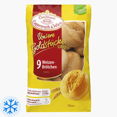 Coppenrath & Wiese Unsere Goldstücke Weizenbrötchen 450g (9 Stück)
