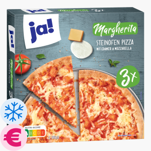 Ja! 3x Steinofen Pizza Margherita 900g (3x300g)