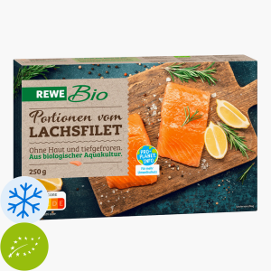 Rewe Bio Portionen vom Lachsfilet 250g
