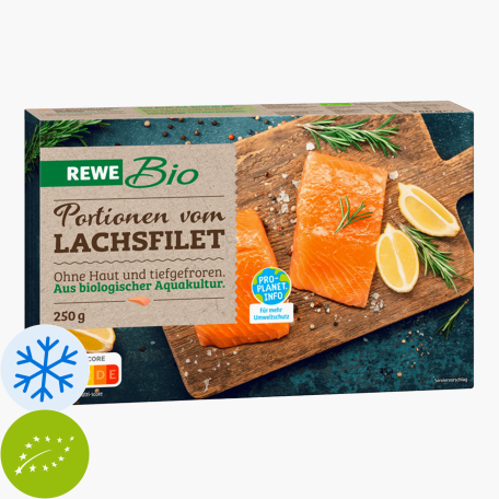 Rewe Bio Portionen vom Lachsfilet 250g