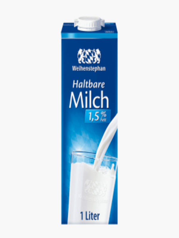 Weihenstephan Haltbare Milch 1,5% Fett. 1l