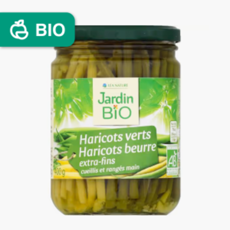 Jardin Bio - Duo de Haricots Vert & Beurre (220g)