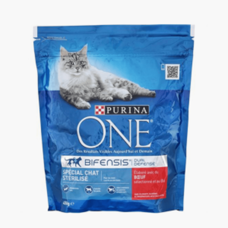 Purina One - Croquettes pour chat stérilisé au bœuf (450g)