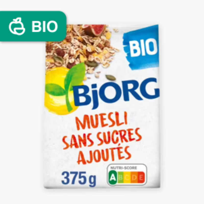 Bjorg - Muesli sans sucres ajoutés - bio 375g