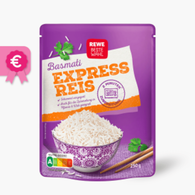 Rewe Beste Wahl Express Basmati Reis 250g