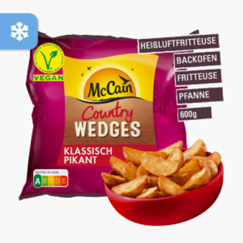 McCain Country Wedges Klassisch Pikant 600g