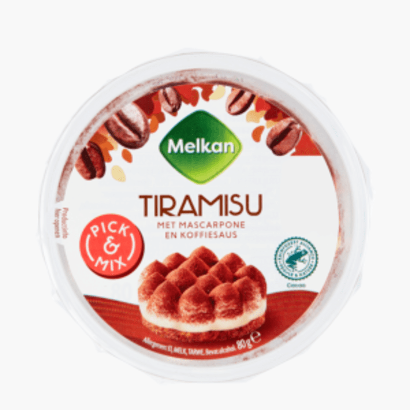 Melkan Verwentoetje tiramisu 80g