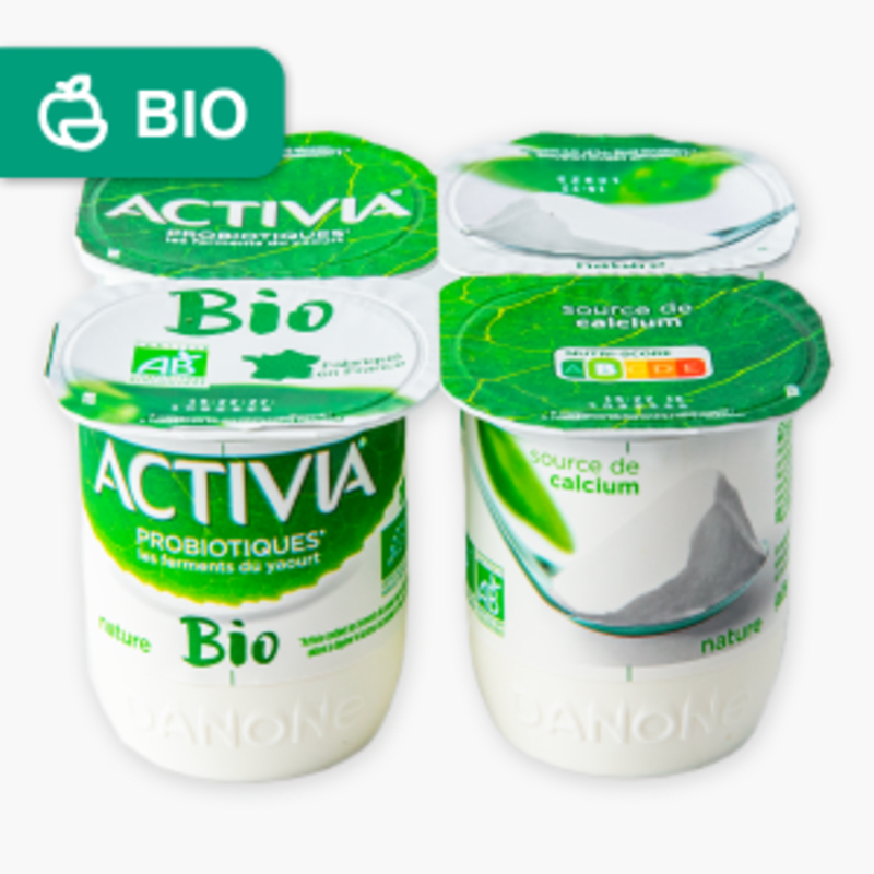 Activia - Yaourt nature Bio au bifidus (4x125g)