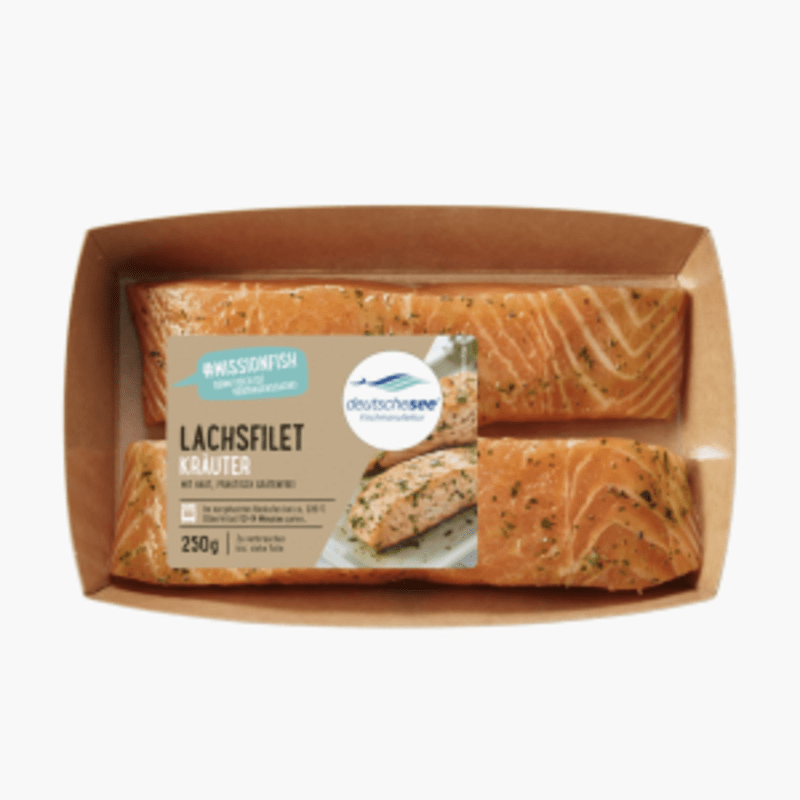 Deutsche See Lachsfilet Kräuter-Knoblauch 250g