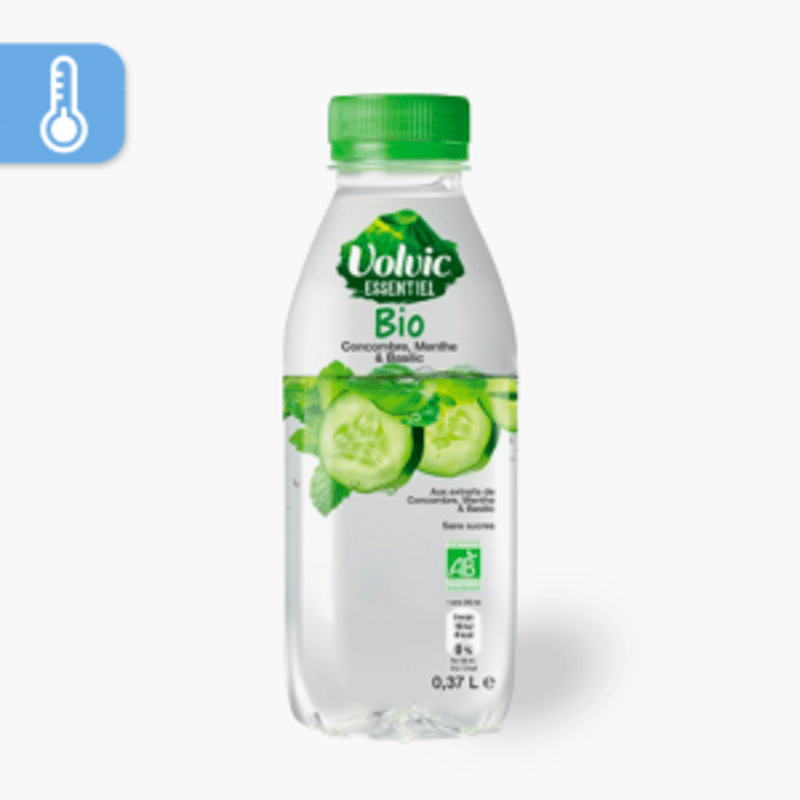 Volvic Essentiel - Menthe concombre & basilic bio (37cl)