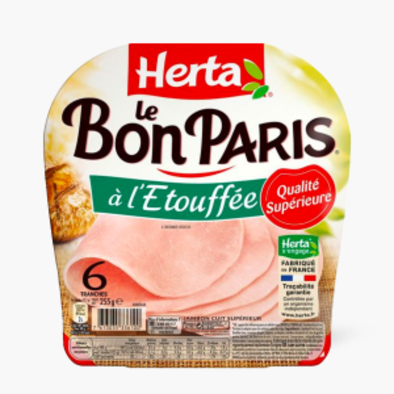 6 tranches - Jambon à l'étouffée - Herta (255g)