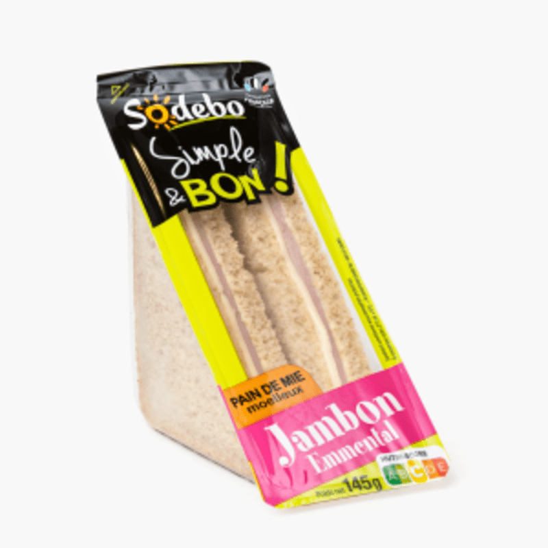 Sodebo - Club Sandwich jambon emmental (145g)