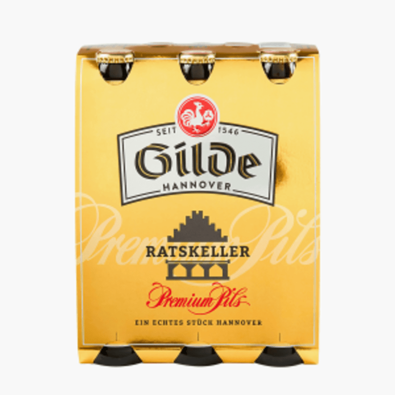 Gilde Ratskeller Premium Pils 6x0,33l (4,9% vol.)