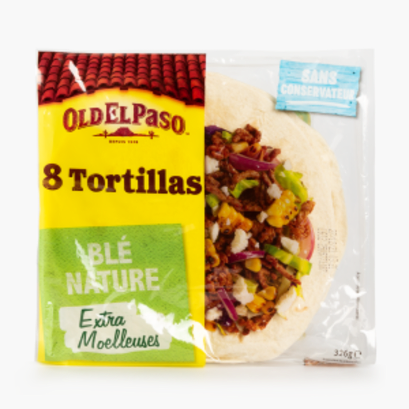 Old El Paso - Galettes tortillas au blé nature x8 (326g)