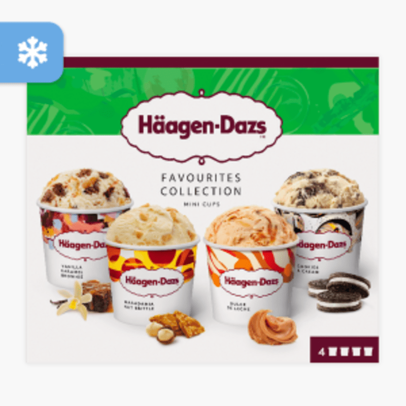 Häagen-Dazs Favorite Selection Mini Cups 380ml (4x95ml)