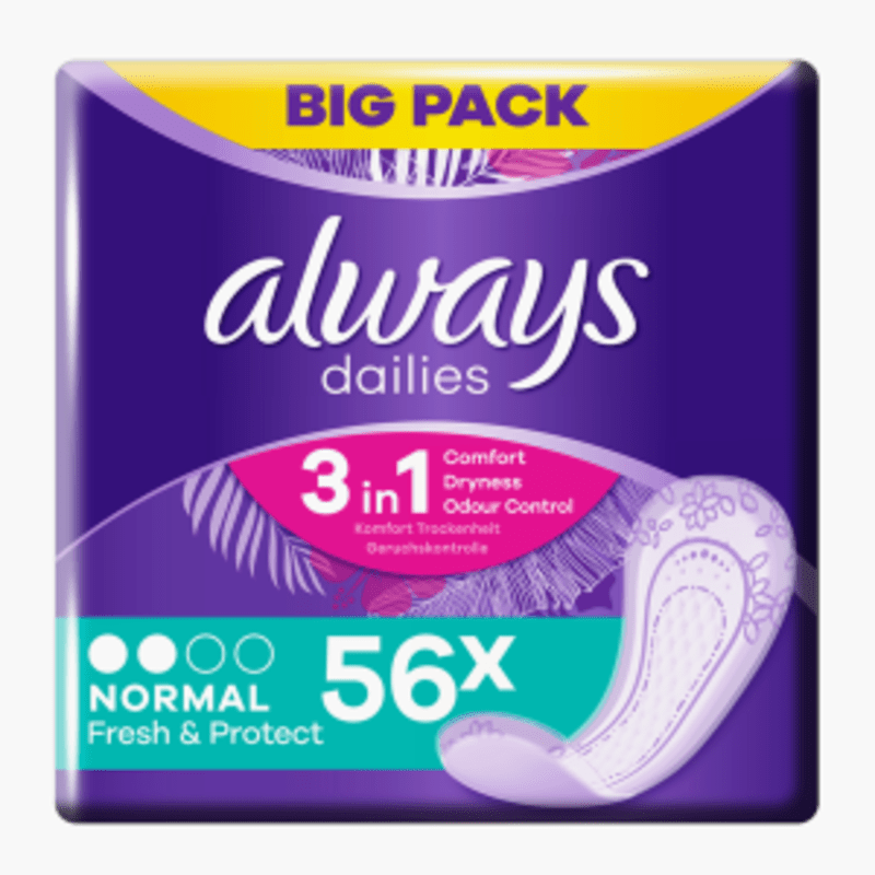 Always Slipeinlagen Fresh & Protect Normal 56 Stück