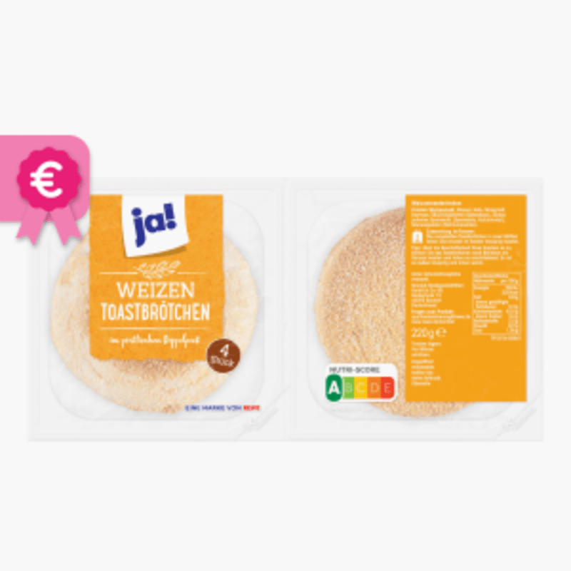 Ja! Toastbrötchen Weizen 6 Stk. 335g