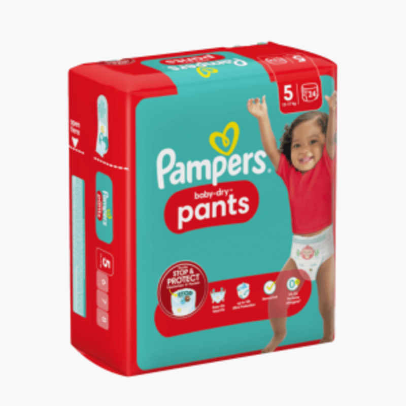 T5 Pampers Baby-Dry Pants - Couches-culottes Bébé 12-17 kg (x24)