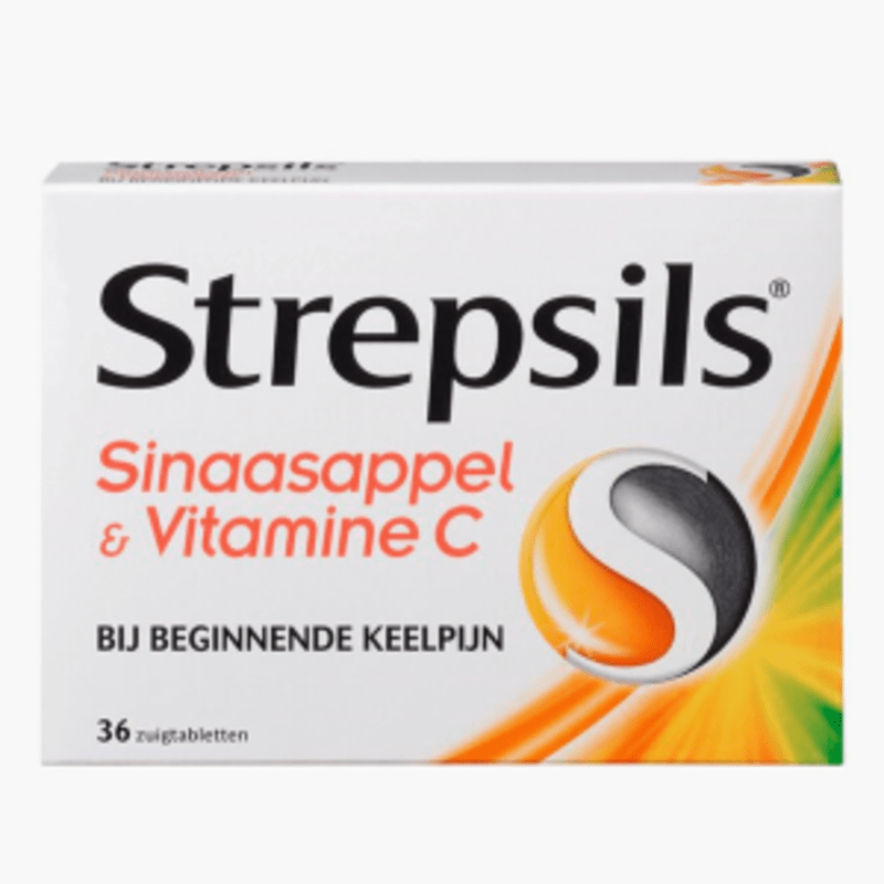 Strepsils Sinaasappel & Vitamine C 36 Zuigtabletten