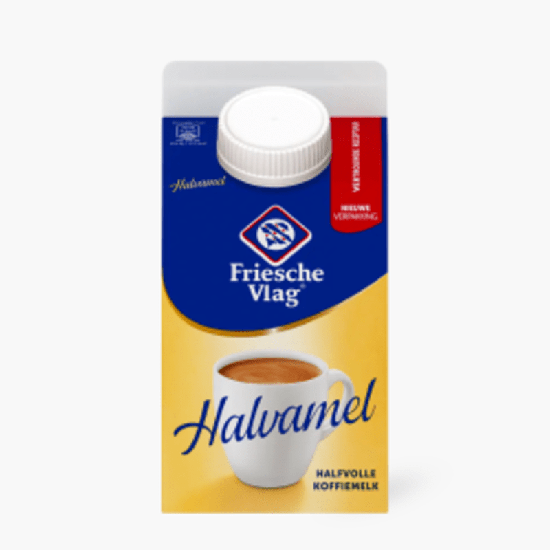 Friesche Vlag Halvamel koffiemelk 455ml