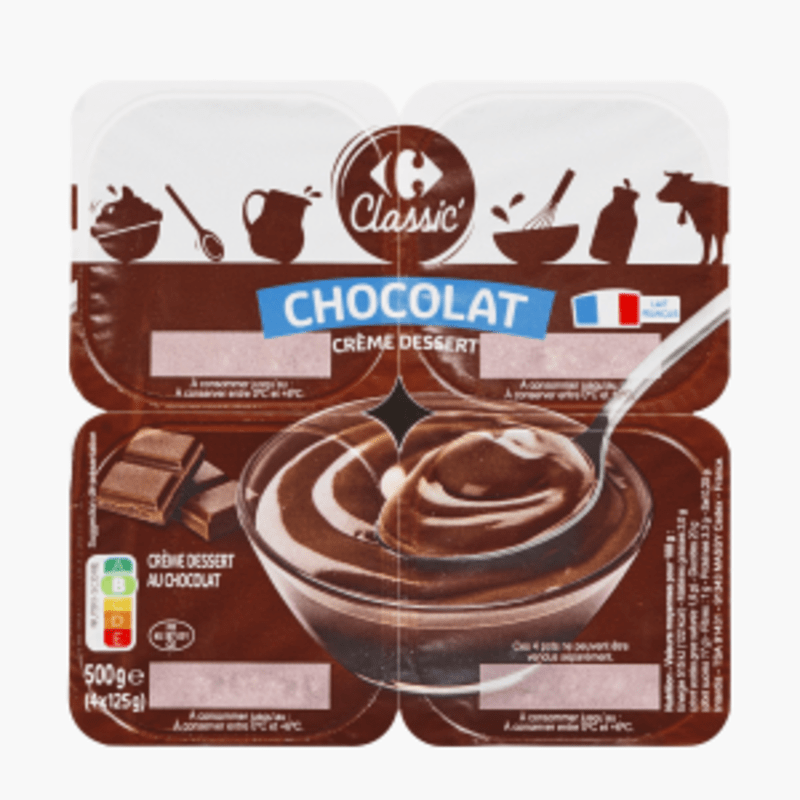 Carrefour - Crèmes dessert au chocolat (4x125g)