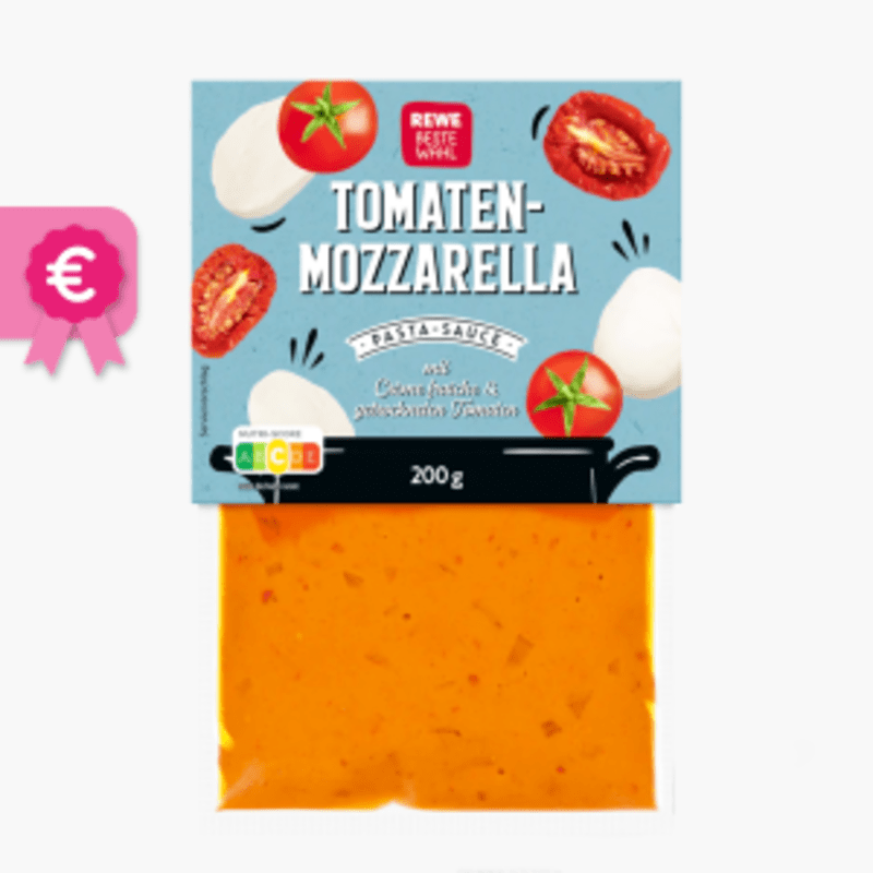 Rewe Beste Wahl Pasta-Sauce Tomaten-Mozzarella 200g