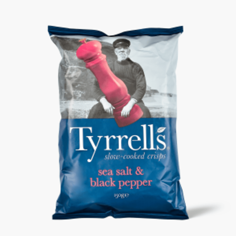 Tyrrell's - Chips au sel de mer & poivre noir (150g)