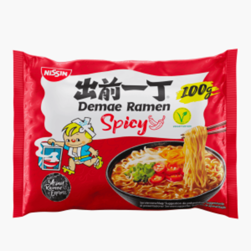 Nissin Nudelsuppe Demae Ramen Spicy 100g