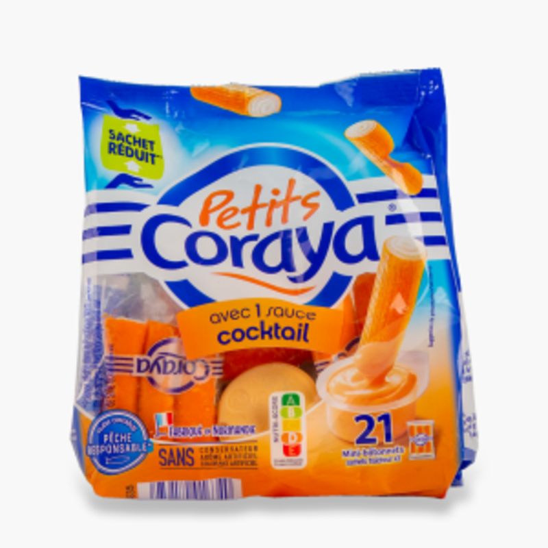 Coraya - Petits bâtonnets de surimi sauce cocktail (210g)