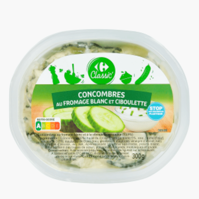 Carrefour - Concombres fromage blanc ciboulette (300g)