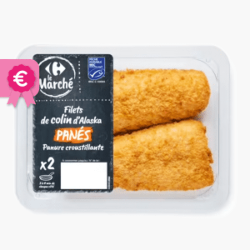 Filets de Colin panés - Carrefour ( 2x110g)