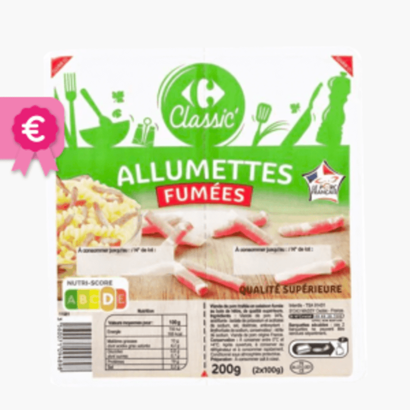 Allumettes fumées - Carrefour (2x100g)