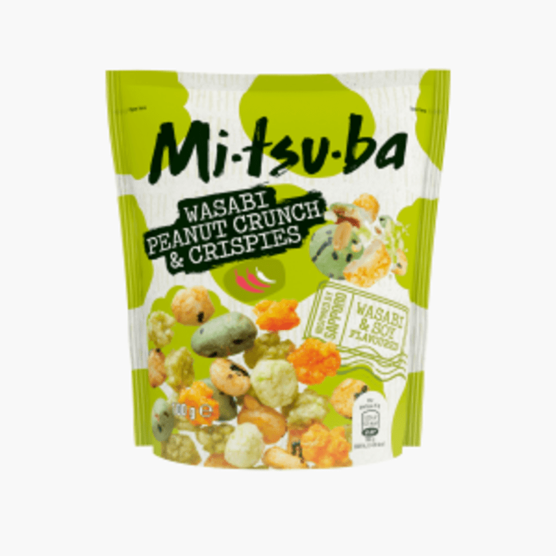 Mitsuba Wasabi Peanut Crunch & Crispies 100g