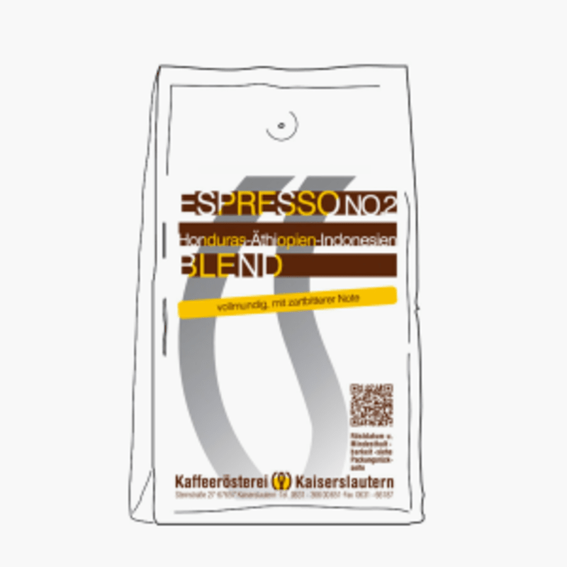 Kaffeerösterei Kaiserslautern Espresso No2 ganze Bohne 250g