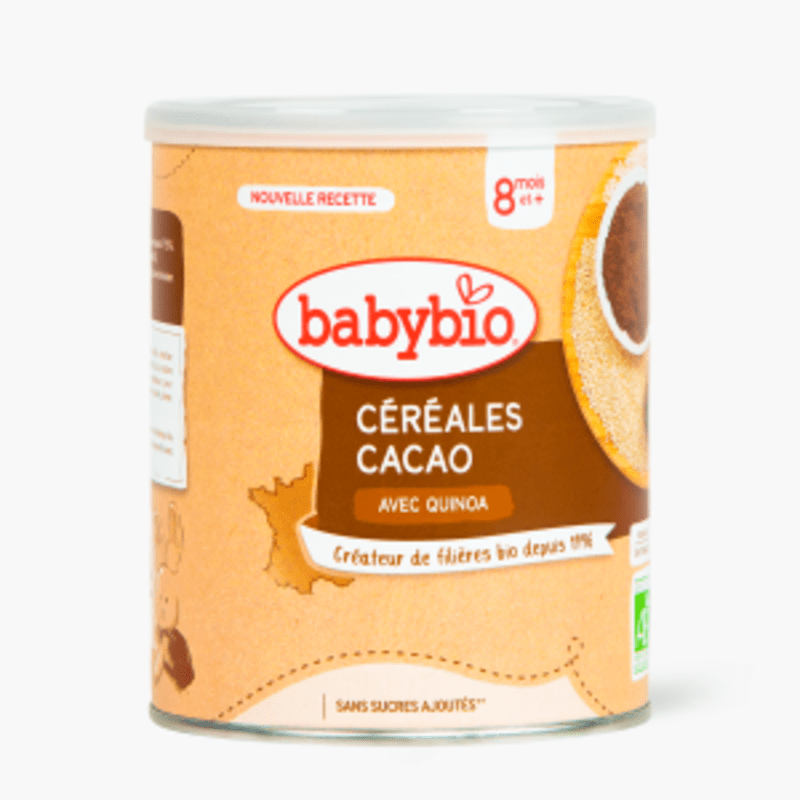 Céréales infantiles - Babybio saveur cacao avec quinoa dès 8 mois (220g)