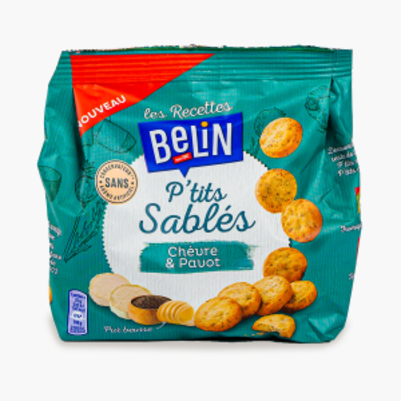 Belin - P'tits Sablés chèvre et pavot (110g)