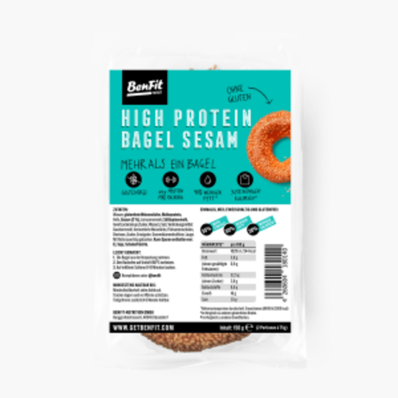 BenFit Protein Bagel Sesam glutenfrei 2 Stk. 150g