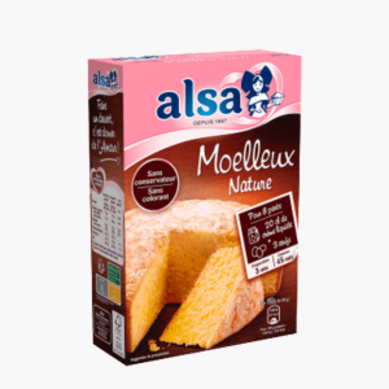 Alsa - Préparation pour gâteau moelleux nature (435g)