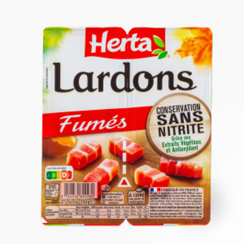 Lardons Fumés sans nitrite - Herta (2x75g)