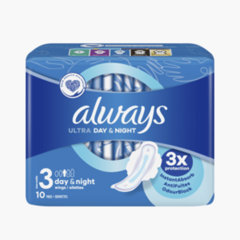 Always - Serviette hygiénique ultra nuit (x10)