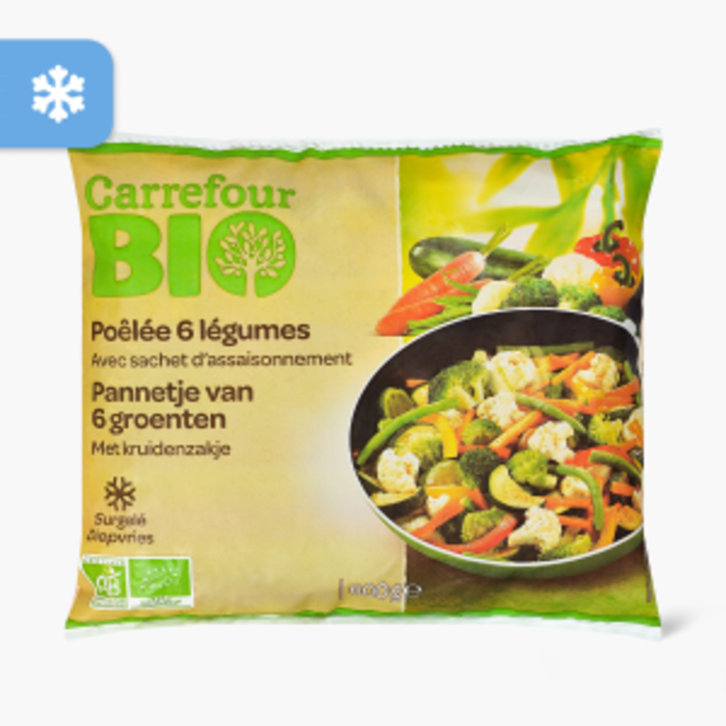 Carrefour Bio - Poêlée de 6 légumes (600g)