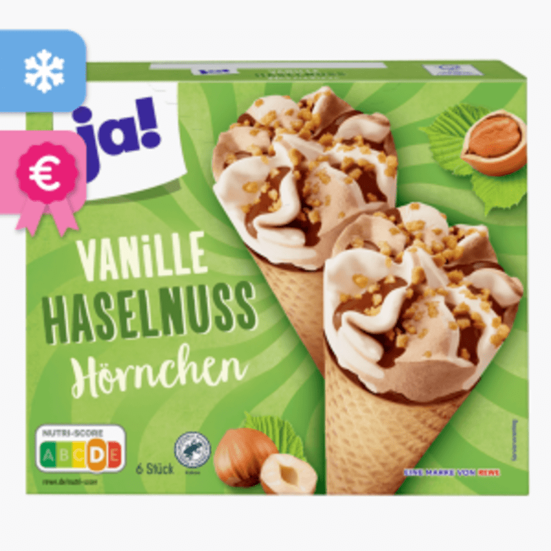 Ja! Vanille Haselnuss Hörnchen 720ml (6x120ml)