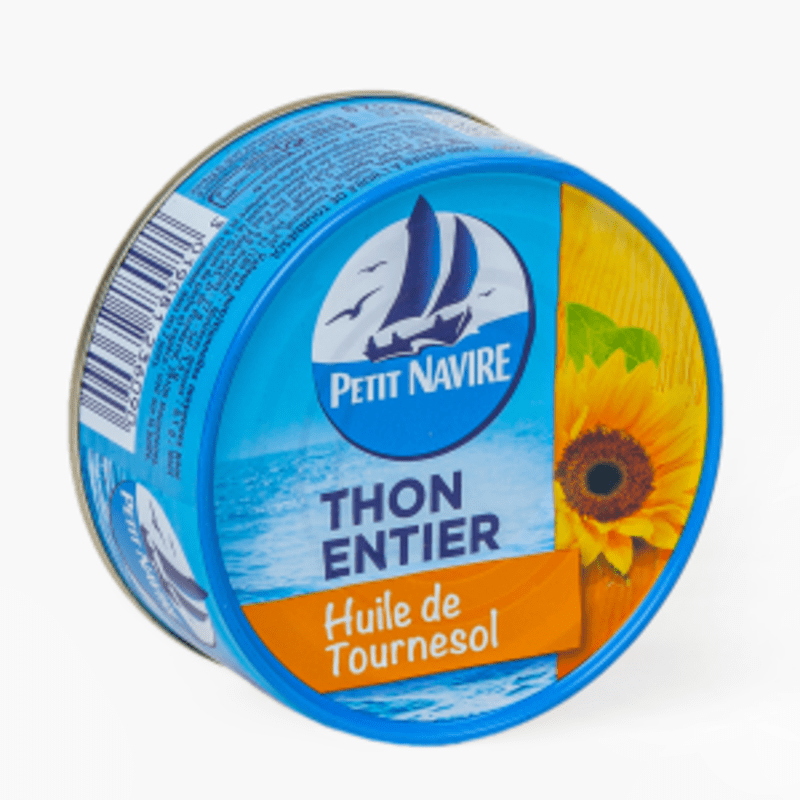 Petit Navire - Thon entier à l'huile de tournesol (112g)