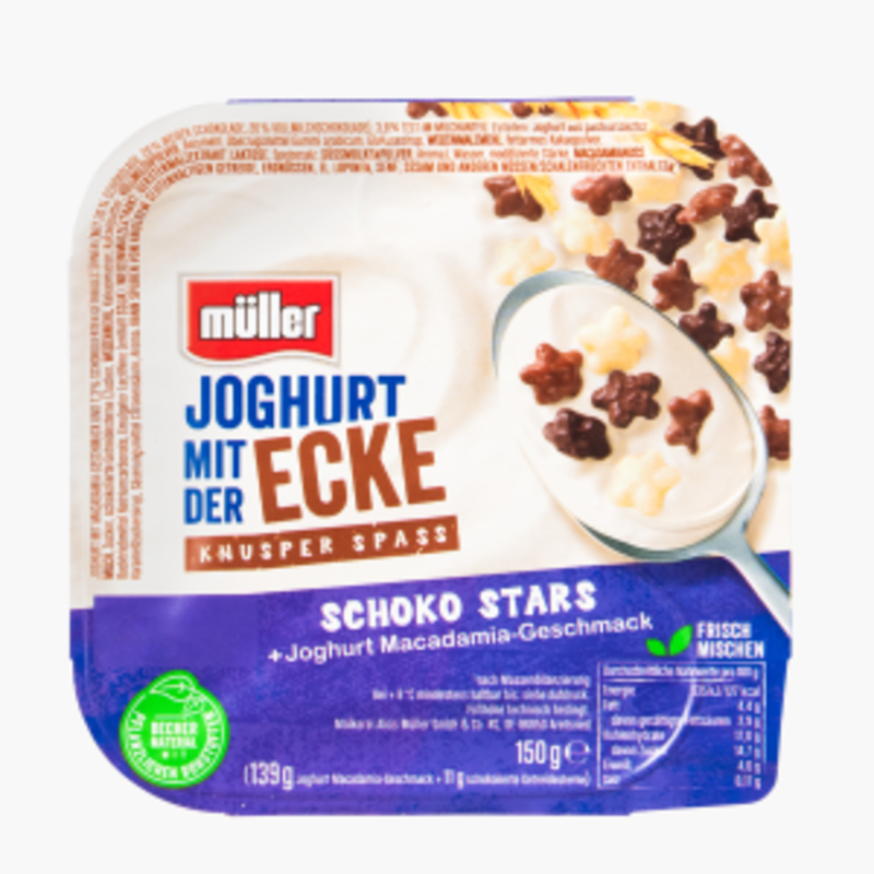 Müller Joghurt Mit Der Ecke Schoko Stars 150g