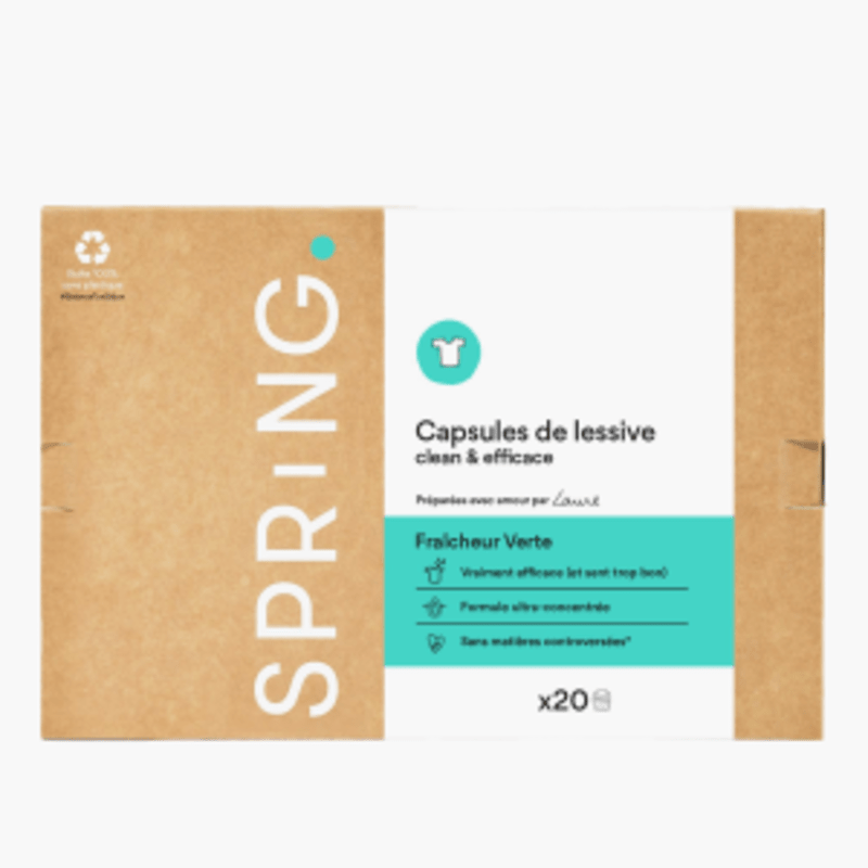 SPRiNG - Lessive capsule - Fraicheur verte (x20)