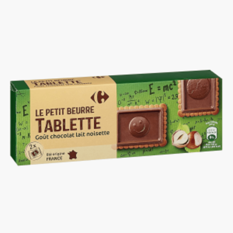 Carrefour - Petit beurre chocolat lait noisette (150g)