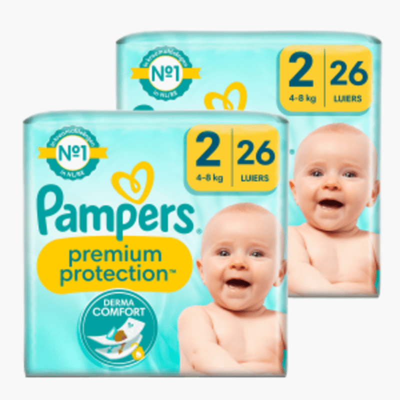 Pampers Premium Protection Luiers Maat 2 26st 2x