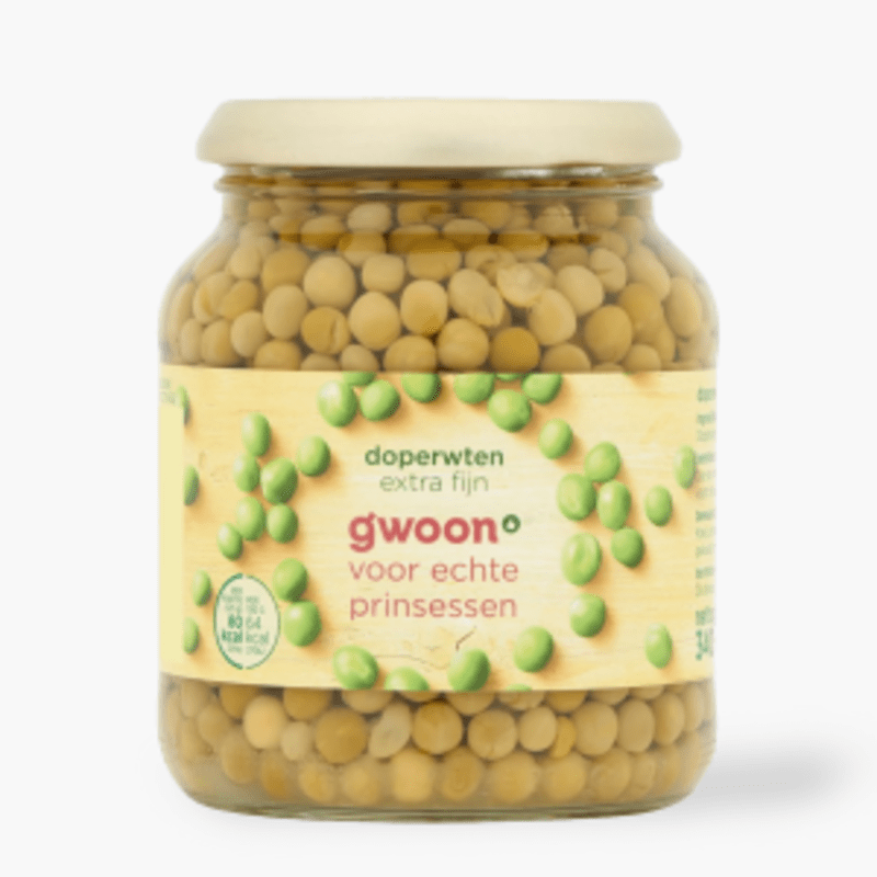 G'Woon Doperwten 340gr