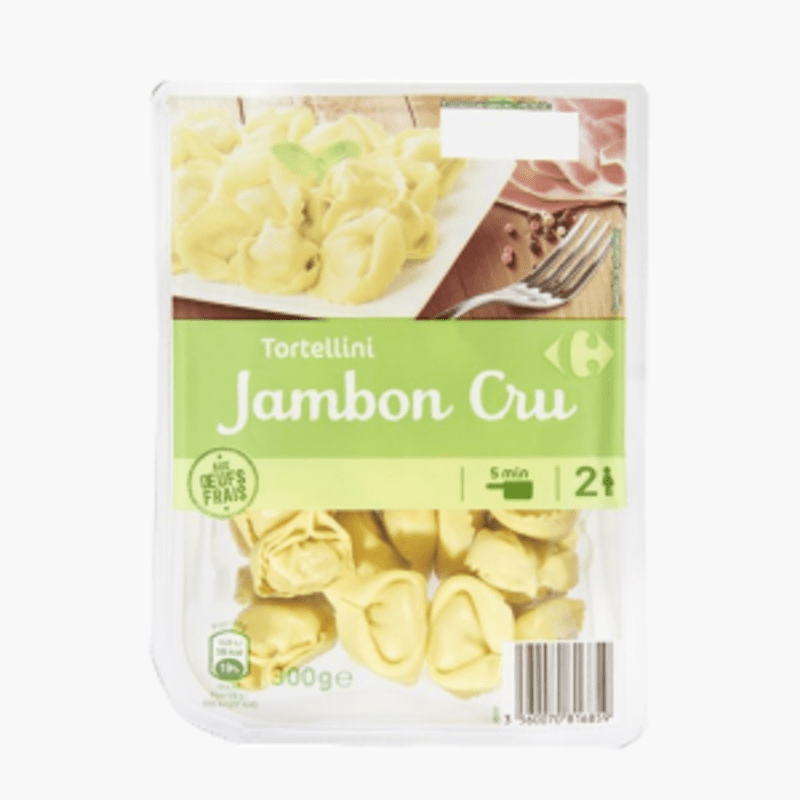 Carrefour - Pâtes fraîches tortellini jambon cru (300g)