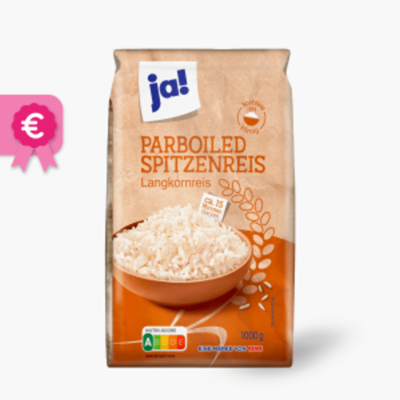 Ja! Parboiled Spitzenreis Langkornreis 1kg